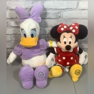 Disney Minnie and Daisy Plush Toy Set - Red, Yellow, Purple